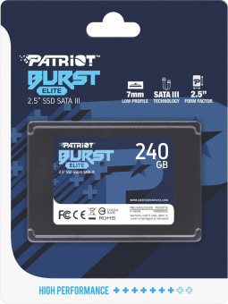 Накопитель SSD Patriot SATA III 240Gb PBE240GS25SSDR Burst Elite 2.5"