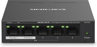 Коммутатор Mercusys MS105GP 5G 4PoE+ 65W неуправляемый от магазина РЭССИ