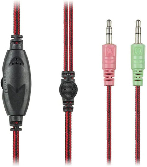 Наушники с микрофоном Sven AP-G857MV черный/красный 2.2м мониторные оголовье от магазина РЭССИ