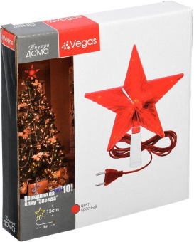 Верхушка на елку VEGAS Звезда 55097 от магазина РЭССИ