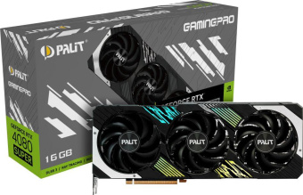 Видеокарта Palit PCI-E 4.0 RTX4080 SUPER GAMINGPRO OC NVIDIA GeForce RTX 4080 Super 16Gb 256bit GDDR6X 2295/23000 HDMIx1 DPx3 HDCP Ret от магазина РЭССИ