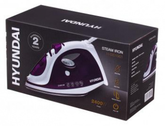 Утюг Hyundai H-SI01961 2400Вт белый/фиолетовый от магазина РЭССИ