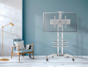 Подставка для телевизора Onkron TS1552 белый 40"-70" макс.60.5кг напольный мобильный от магазина РЭССИ