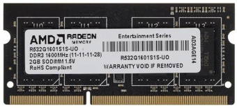 Память DDR3 2Gb 1600MHz AMD R532G1601S1S-U RTL PC3-12800 CL11 SO-DIMM 204-pin 1.5В Ret от магазина РЭССИ