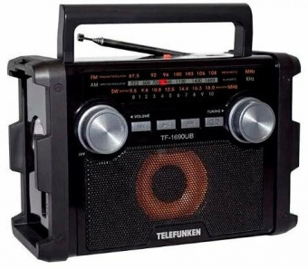 Радиоприемник портативный Telefunken TF-1690UB черный/серый USB microSD от магазина РЭССИ