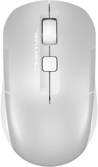 Мышь A4Tech Fstyler FB26CS Air серебристый/белый оптическая (2000dpi) silent беспроводная BT/Radio USB для ноутбука (4but) от магазина РЭССИ