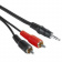 Картинка Кабель-переходник аудио Hama H-30455 2хRCA (m)/Jack 3.5 (m) 2м. черный (00030455) от магазина РЭССИ Кабель-переходник аудио Hama H-30455 2хRCA (m)/Jack 3.5 (m) 2м. черный (00030455) от магазина РЭССИ