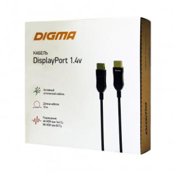 Кабель аудио-видео Digma 1.4v AOC DisplayPort (m)/DisplayPort (m) 10м. Позолоченные контакты черный (BHP DP 1.4-10) от магазина РЭССИ