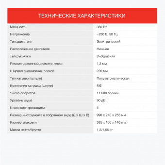 Триммер электрический Starwind ET-350 350Вт неразбор.штан. реж.эл.:леска/нож упак.:1шт. от магазина РЭССИ