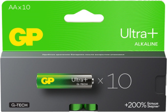 Батарея GP Ultra Plus Alkaline 15AUPA21-2CRB10 AA (10шт) блистер от магазина РЭССИ