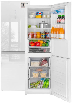 Холодильник Weissgauff WRK 185 Total NoFrost Inverter White Glass 2-хкамерн. белый инвертер от магазина РЭССИ