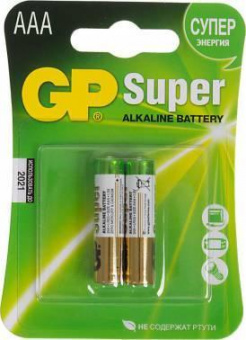 Батарея GP Super Alkaline 24A LR03 AAA (2шт) от магазина РЭССИ