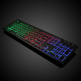 Клавиатура Оклик 510ML черный USB slim Multimedia LED от магазина РЭССИ