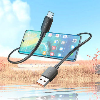 Кабель Hoco X96 Hyper X96 HYPER 100W TYPE-C USB (m)-USB Type-C (m) 1м черный коробка от магазина РЭССИ