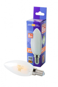 Лампа светодиодная Jazzway PLED OMNI C35 8w E14 3000K FR Филамент BL1 от магазина РЭССИ