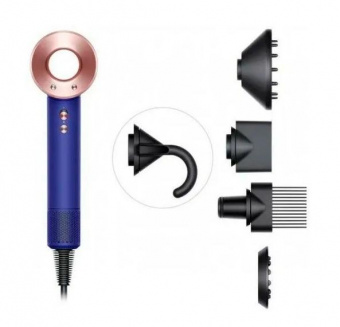 Фен Dyson Supersonic HD07 Vinca Blue/Rose 1600Вт синий/розовое золото от магазина РЭССИ