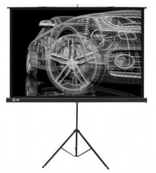 Экран Cactus 124.5x221см Triscreen CS-PST-124x221 16:9 напольный рулонный черный от магазина РЭССИ