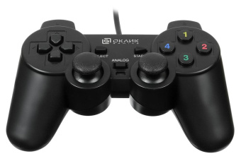 Геймпад Оклик GP-200M черный USB виброотдача от магазина РЭССИ