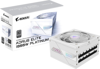 Блок питания Gigabyte ATX 1000W GP-AE1000PM PG5 ICE Gen.5 80+ platinum (20+4pin) APFC 120mm fan 16xSATA Cab Manag RTL от магазина РЭССИ