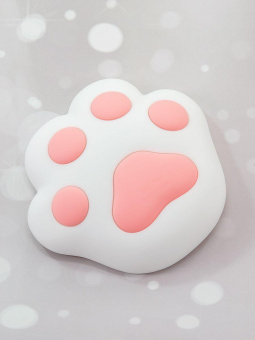 Ночник Lucia Мяшки-светяшки Кошачья лапка Кошачья лапа силикон/пластик белый/розовый от магазина РЭССИ