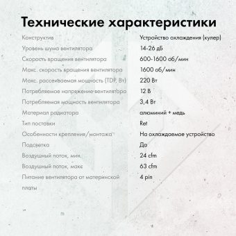 Устройство охлаждения(кулер) GMNG GG-CPC220-ARGB2 ARGB Soc-AM5/AM4/1151/1200/2066/1700 черный 4-pin 14-26dB Al+Cu LCD 220W 550gr Ret (GG-CPC220-ARGB2-BK) от магазина РЭССИ