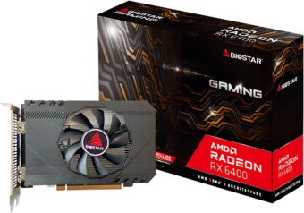 Видеокарта Biostar PCI-E 4.0 VA6406RA46 AMD Radeon RX 6400 4Gb 64bit GDDR6 1923/16000 HDMIx1 DPx1 HDCP Ret от магазина РЭССИ