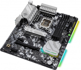 Материнская плата Asrock B660 STEEL LEGEND Soc-1700 Intel B660 4xDDR4 ATX AC`97 8ch(7.1) 2.5Gg RAID+HDMI+DP от магазина РЭССИ