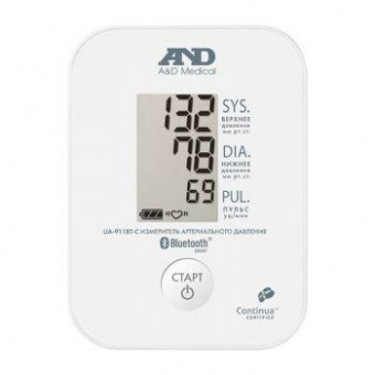 Тонометр автоматический A&D UA-911BT-C от магазина РЭССИ