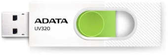 Флеш Диск A-Data 32GB UV320 AUV320-32G-RWHGN USB3.2 белый/зеленый от магазина РЭССИ