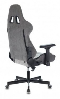 Кресло игровое Zombie VIKING 7 KNIGHT Fabric серый Loft ромбик текстиль/эко.кожа с подголов. крестов. металл от магазина РЭССИ