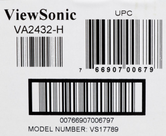 Монитор ViewSonic 23.8" VA2432-h черный IPS LED 4ms 16:9 HDMI матовая 250cd 178гр/178гр 1920x1080 75Hz VGA FHD 2.7кг от магазина РЭССИ