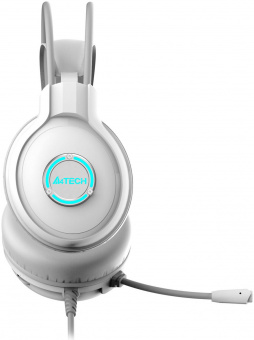 Наушники с микрофоном A4Tech Fstyler FH300U белый 2м мониторные USB оголовье (FH300U WHITE) от магазина РЭССИ
