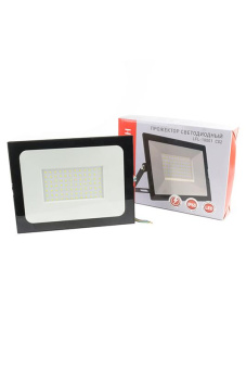 Прожектор ULTRAFLASH LFL-10001 C02 светодиодный, 100Вт, 6500К, IP65 черный от магазина РЭССИ