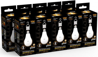 Лампа светодиодная Gauss A60 10Вт цок.:E27 груша 220B 3000K св.свеч.бел.теп. (упак.:1шт) (102402100) от магазина РЭССИ