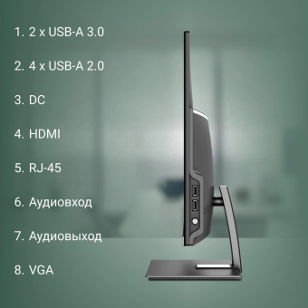 Моноблок Digma Action 21.5" Full HD N95 (1.7) 8Gb SSD256Gb UHDG 600 CR Windows 11 Professional GbitEth WiFi BT 36W клавиатура мышь Cam черный 1920x1080 от магазина РЭССИ