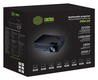 Проектор Cactus CS-PRM.05WT.WXGA-A LCD 2800Lm (1280x800) 2000:1 ресурс лампы:30000часов 2xUSB typeA 2xHDMI 4.2кг от магазина РЭССИ
