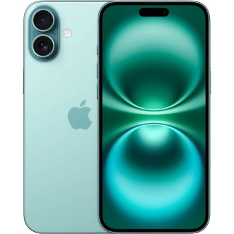 Смартфон Apple A3290 iPhone 16 Plus 128Gb бирюзовый моноблок 3G 4G 1Sim 6.7" 1290x2796 iOS 18 48Mpix 802.11 a/b/g/n/ac/ax/be NFC GPS Protect от магазина РЭССИ