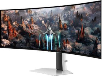 Монитор Samsung 49" Odyssey OLED G9 S49CG930SI серебристый OLED LED 32:9 HDMI M/M матовая HAS 250cd 178гр/178гр 5120x1440 240Hz FreeSync Premium Pro DP 2K USB 12.6кг от магазина РЭССИ