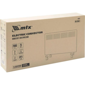 Электрический конвектор MTX км-2000.2 230в 2 квт x-образный нагреватель колеса термостат 98126 от магазина РЭССИ