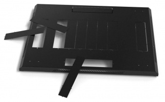 Шкаф серверный Hyperline (TTB-4281-DD-RAL9004) напольный 42U 800x1000мм пер.дв.перфор.2ств. задн.дв.перфор.2-хст. 2 бок.пан. 800кг черный 910мм IP20 сталь от магазина РЭССИ