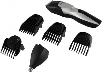 Машинка для стрижки Polaris PHC 1201R черный/серебристый (насадок в компл:5шт) от магазина РЭССИ