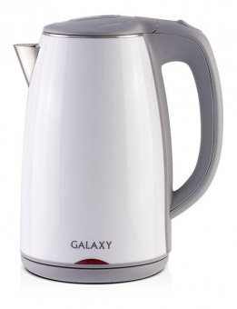Чайник электрический Galaxy GL 0307 1.7л. 2000Вт белый/серый (корпус: нержавеющая сталь/пластик) от магазина РЭССИ
