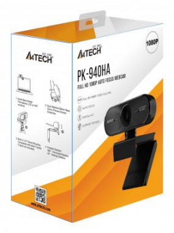 Камера Web A4Tech PK-940HA черный 2Mpix (1920x1080) USB2.0 с микрофоном от магазина РЭССИ