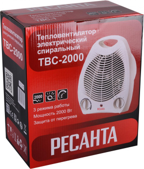 Тепловентилятор Ресанта ТВС-2000 2000Вт белый от магазина РЭССИ
