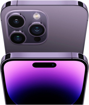 Смартфон Apple A2889 iPhone 14 Pro 256Gb 6Gb темно-фиолетовый моноблок 3G 4G 1Sim 6.1" 1179x2556 iOS 16 48Mpix 802.11 a/b/g/n/ac/ax NFC GPS GSM900/1800 GSM1900 TouchSc Protect от магазина РЭССИ