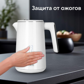 Чайник электрический Red Solution RK-M112D 1.5л. 2200Вт белый корпус: металл/пластик от магазина РЭССИ