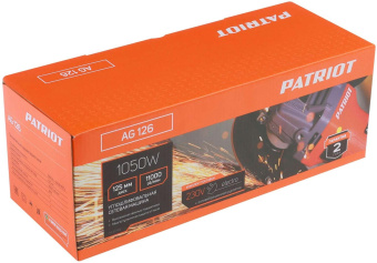 Углошлифовальная машина Patriot AG 126 1050Вт 11000об/мин рез.шпин.:M14 d=125мм (110301126) от магазина РЭССИ