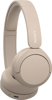 Наушники накладные Sony WH-CH520 бежевый беспроводные bluetooth оголовье (WH-CH520/C) от магазина РЭССИ