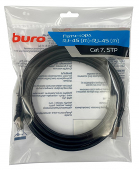 Патч-корд Buro STP 4 пары cat7 CCA molded 5м черный RJ-45 (m)-RJ-45 (m) от магазина РЭССИ