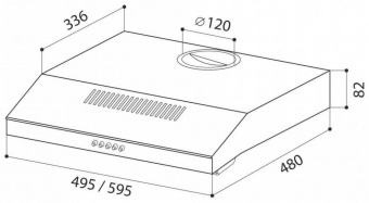 Вытяжка козырьковая Lex S 500 IX нержавеющая сталь управление: кнопочное (1 мотор) от магазина РЭССИ